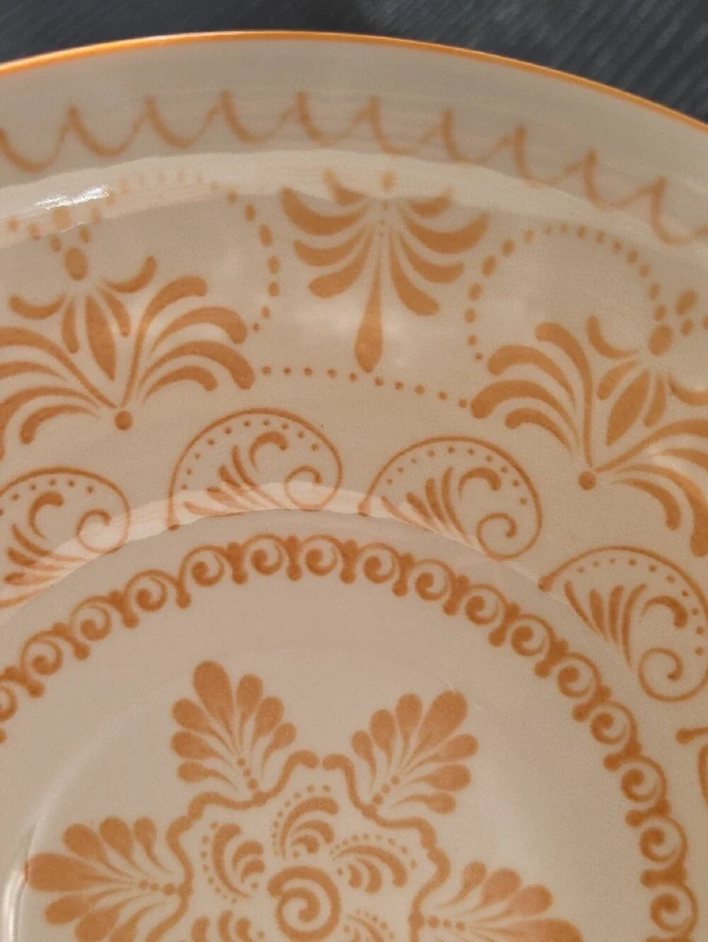 Hand-Painted Ceramic Dinner Bowls Set 3 - NIB